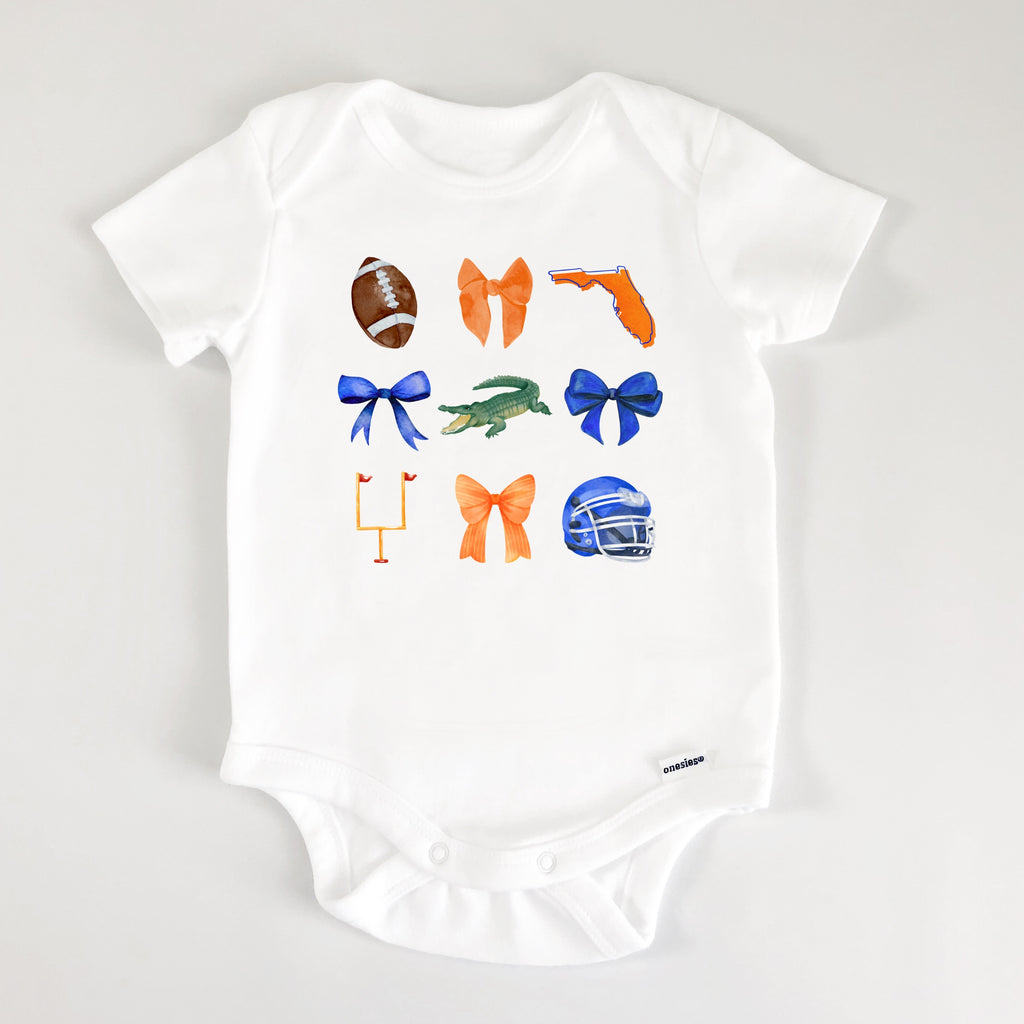 Florida bows- Girl's short sleeve shirt and infant bodysuit - Summit and Nest