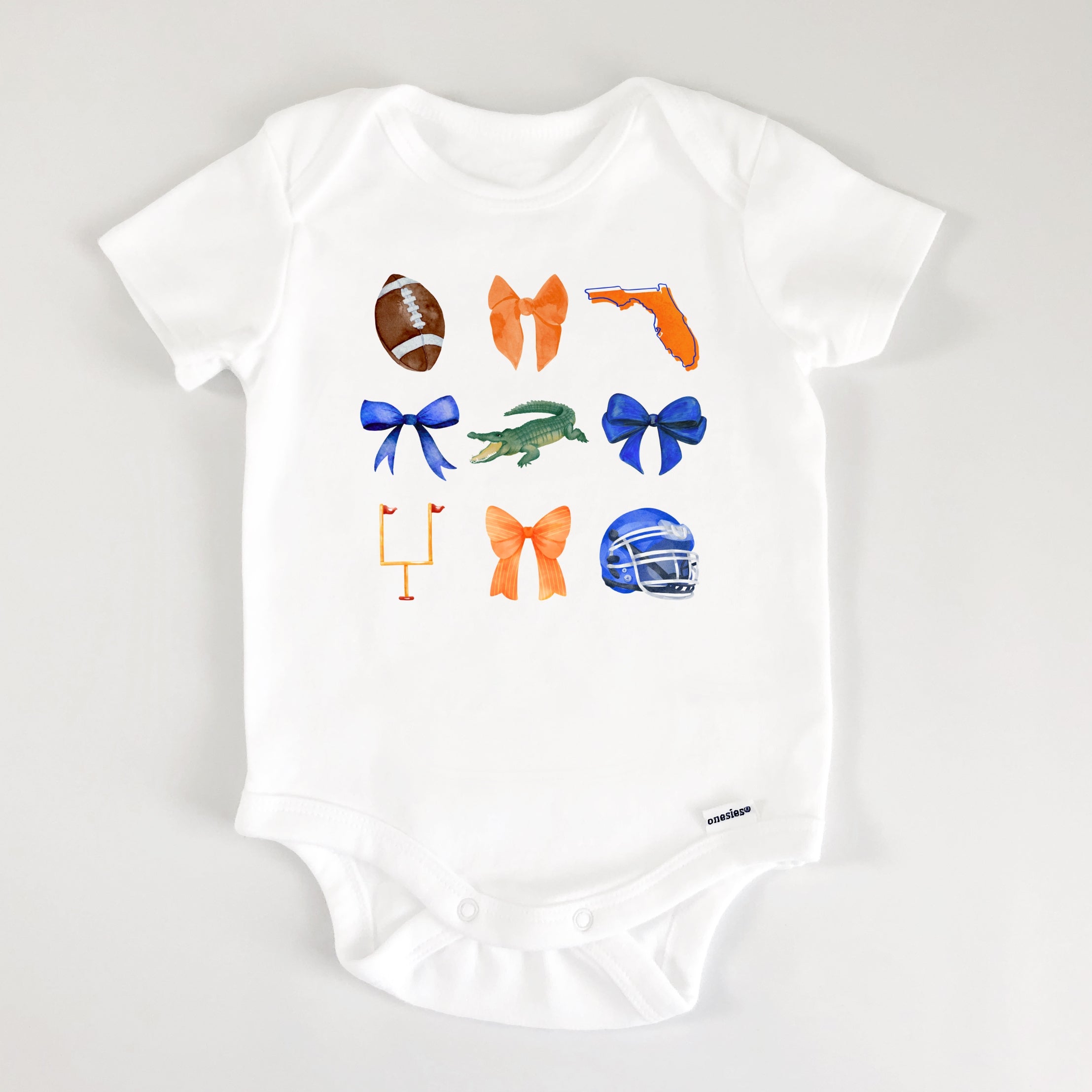 Florida bows- Girl's short sleeve shirt and infant bodysuit - Summit and Nest