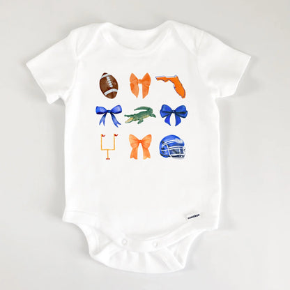 Florida bows- Girl's short sleeve shirt and infant bodysuit - Summit and Nest