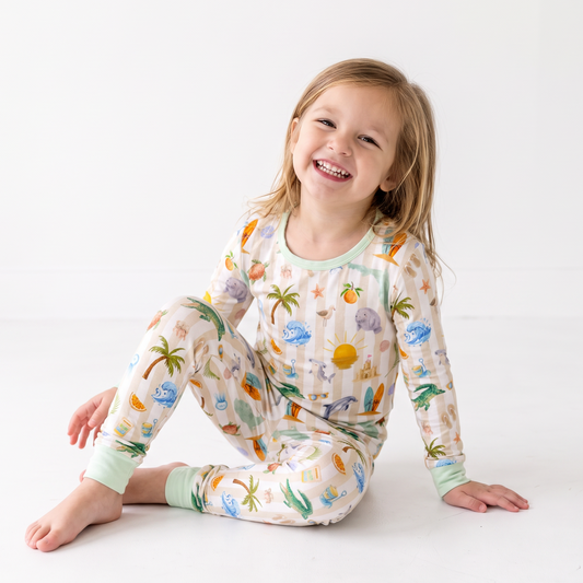 Sunshine State- Florida- Bamboo two piece pajama set- Toddler and big kid