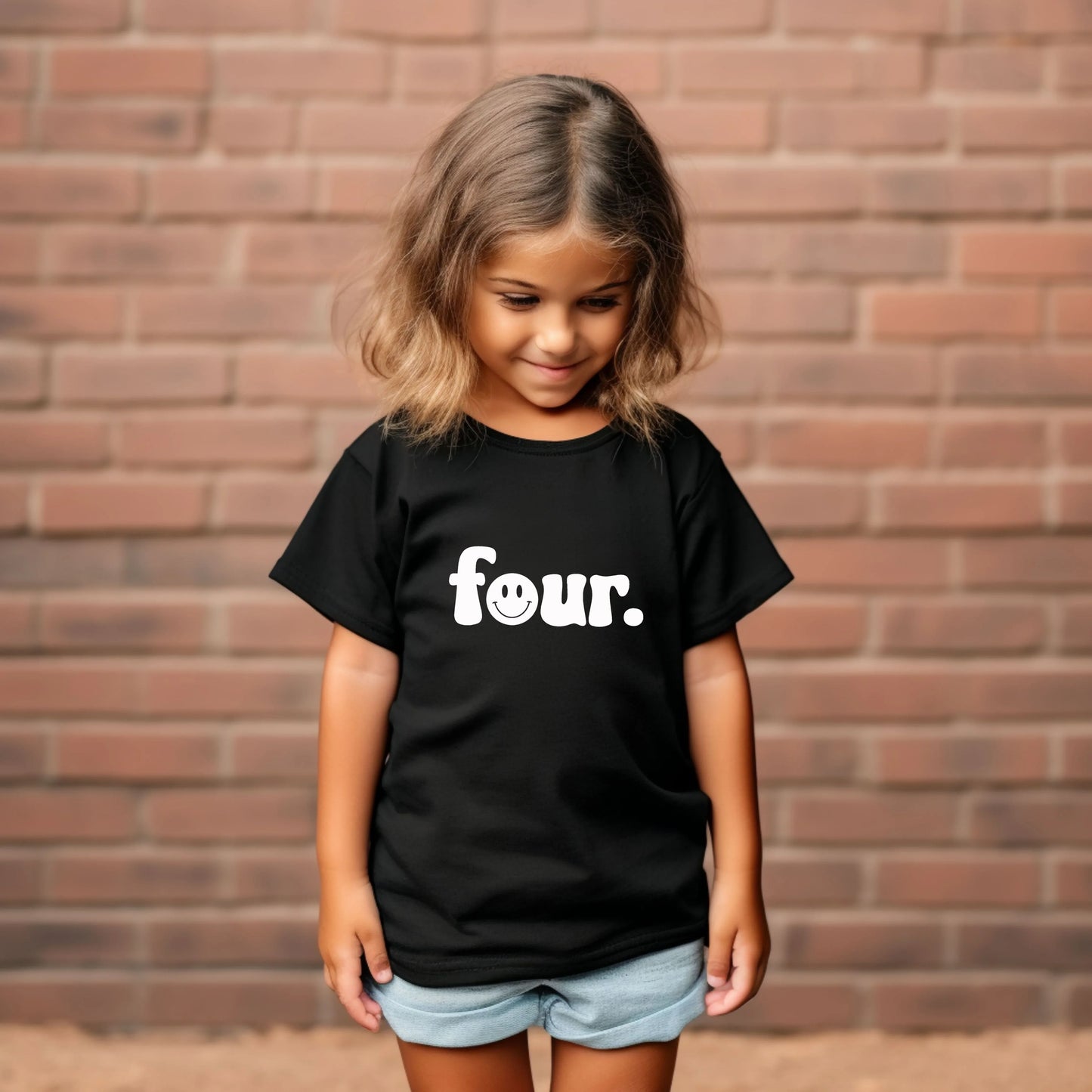 Four. Fourth birthday- Children's shirt - Summit and Nest