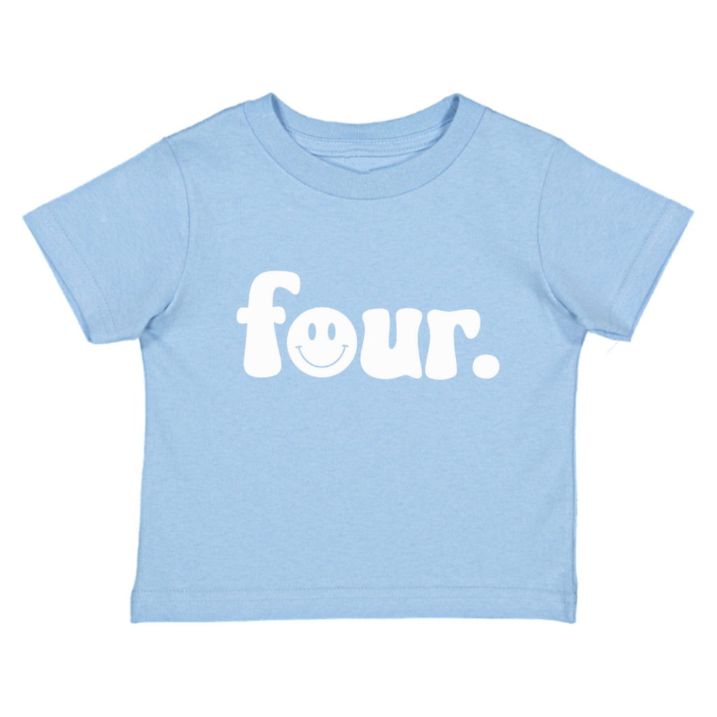Four. Fourth birthday- Children's shirt - Summit and Nest