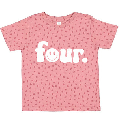 Four. Fourth birthday- Children's shirt - Summit and Nest