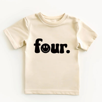 Four. Fourth birthday- Children's shirt - Summit and Nest