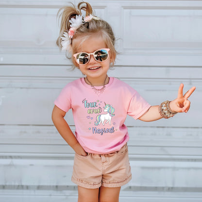 Four-ever magical- Girl's unicorn short sleeve tee - Summit and Nest