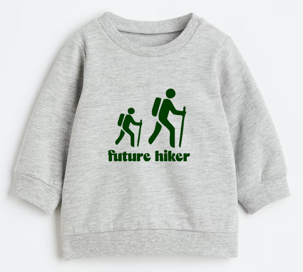 Future hiker- Organic cotton infant and toddler sweatshirt - Summit and Nest