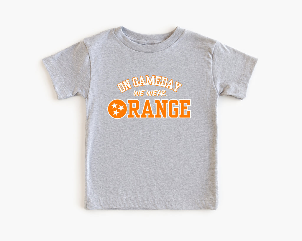 On game day we wear orange- Tennessee children's shirt and infant bodysuit - Summit and Nest