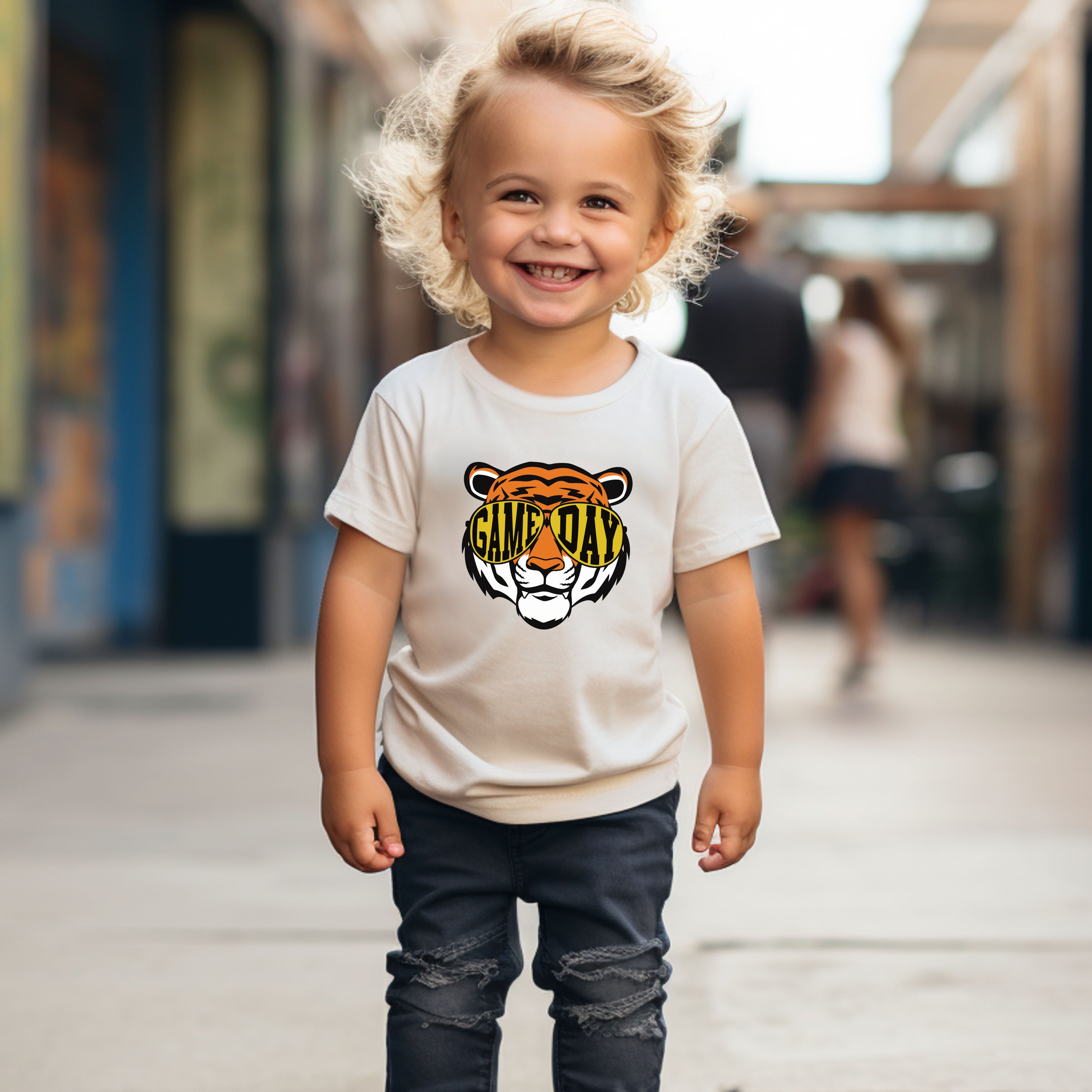 Game Day Tiger- Customized - Children's shirt and infant bodysuit - Summit and Nest