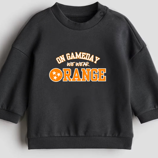 On game day we wear TN orange- Organic cotton infant and toddler sweatshirt - Summit and Nest