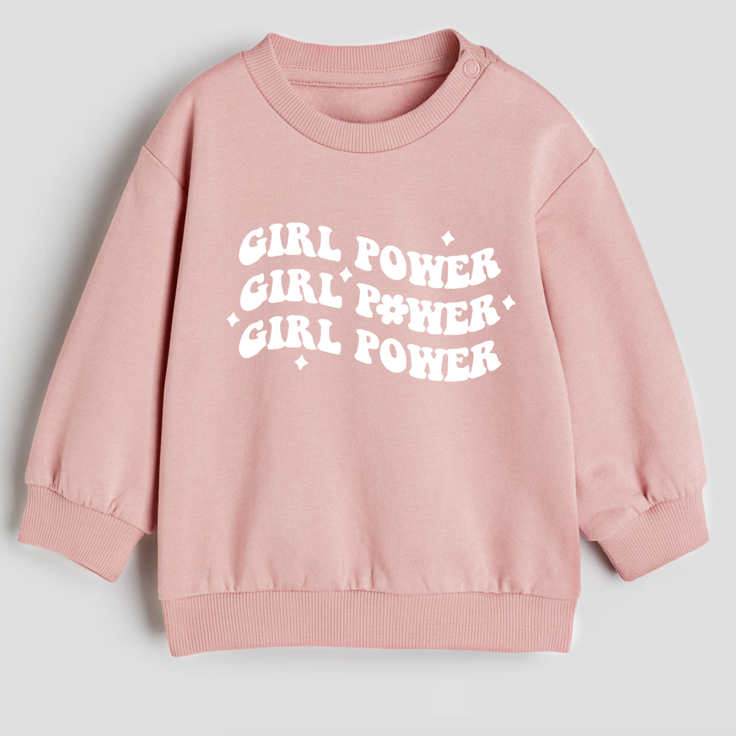 Girl power- Organic cotton infant and toddler sweatshirt - Summit and Nest