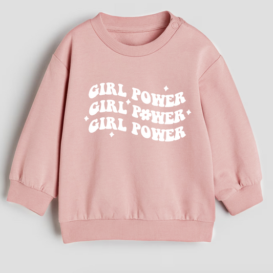 Girl power- Organic cotton infant and toddler sweatshirt - Summit and Nest