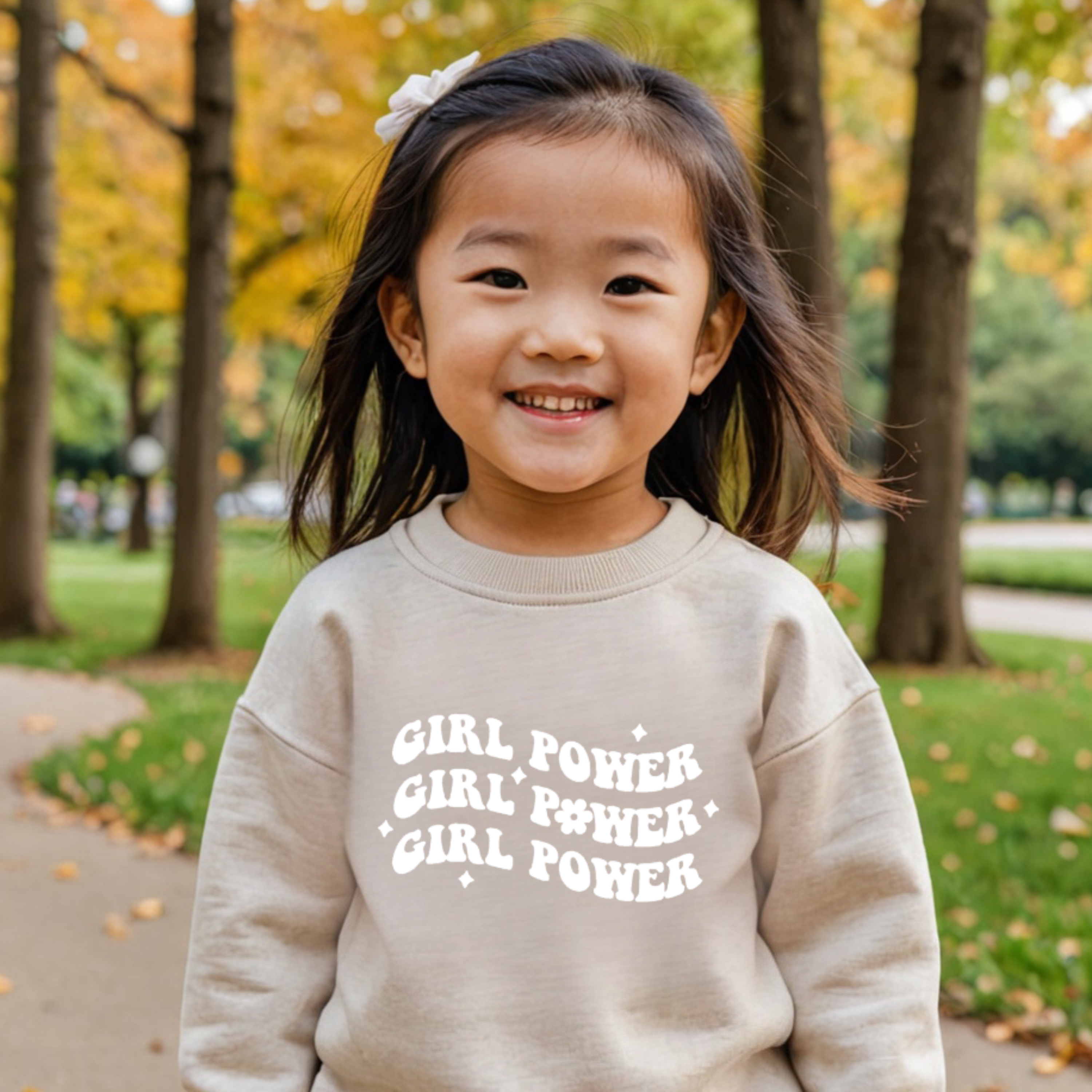 Girl power- Organic cotton infant and toddler sweatshirt - Summit and Nest