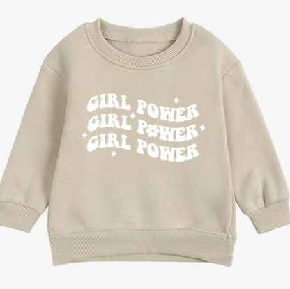 Girl power- Organic cotton infant and toddler sweatshirt - Summit and Nest