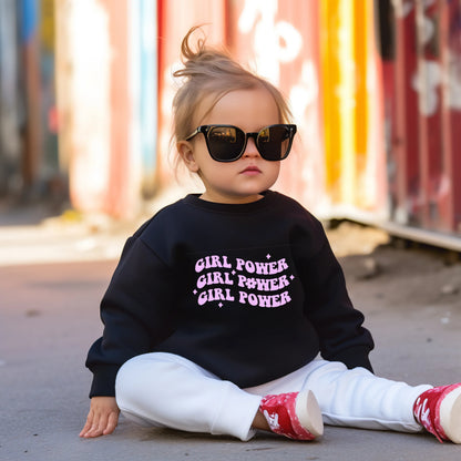 Girl power- Organic cotton infant and toddler sweatshirt - Summit and Nest