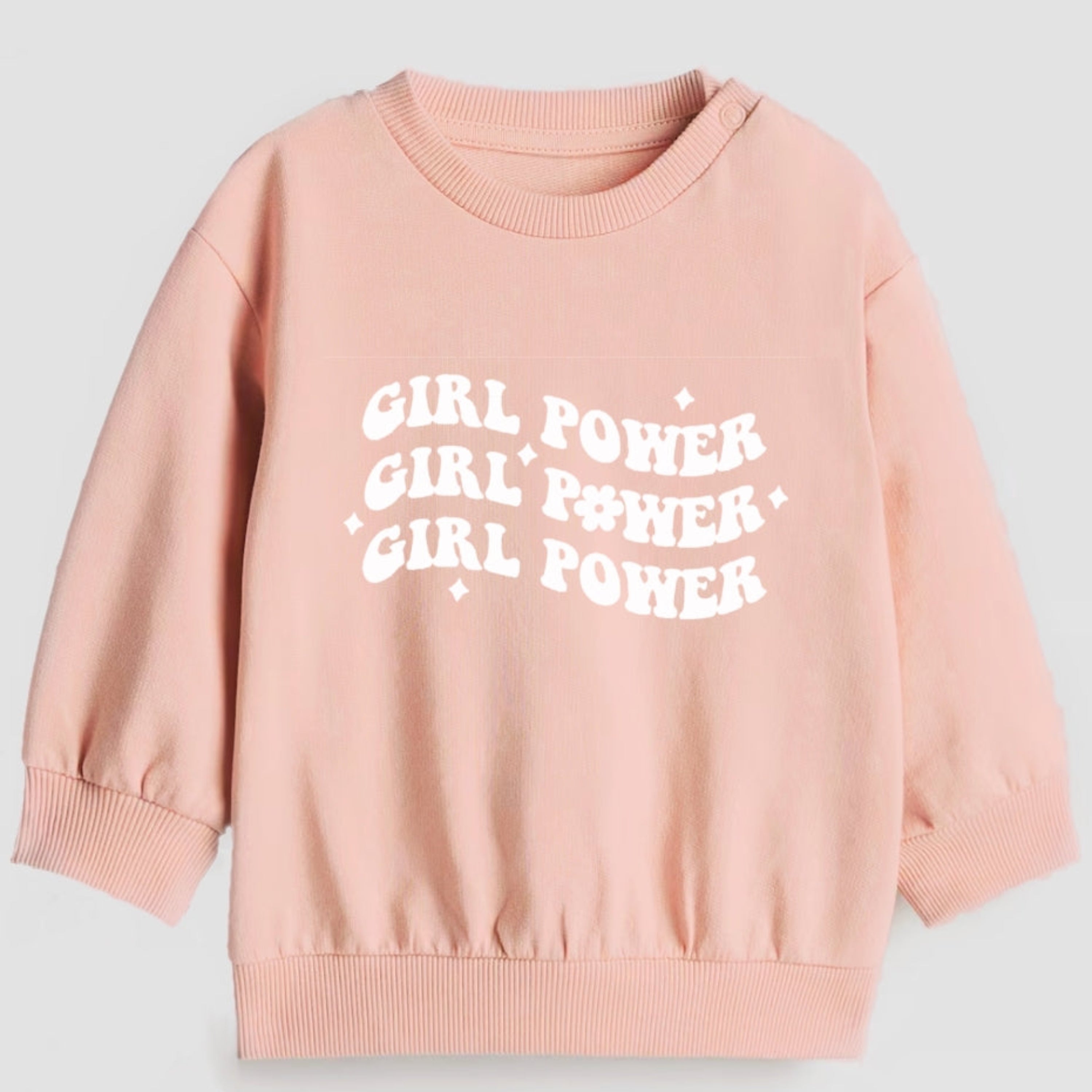 Girl power- Organic cotton infant and toddler sweatshirt - Summit and Nest