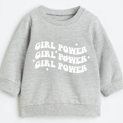 Girl power- Organic cotton infant and toddler sweatshirt - Summit and Nest
