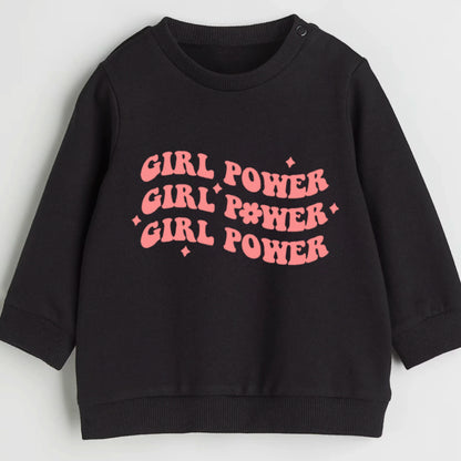Girl power- Organic cotton infant and toddler sweatshirt - Summit and Nest
