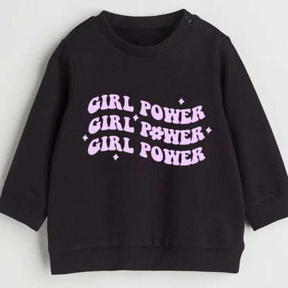 Girl power- Organic cotton infant and toddler sweatshirt - Summit and Nest