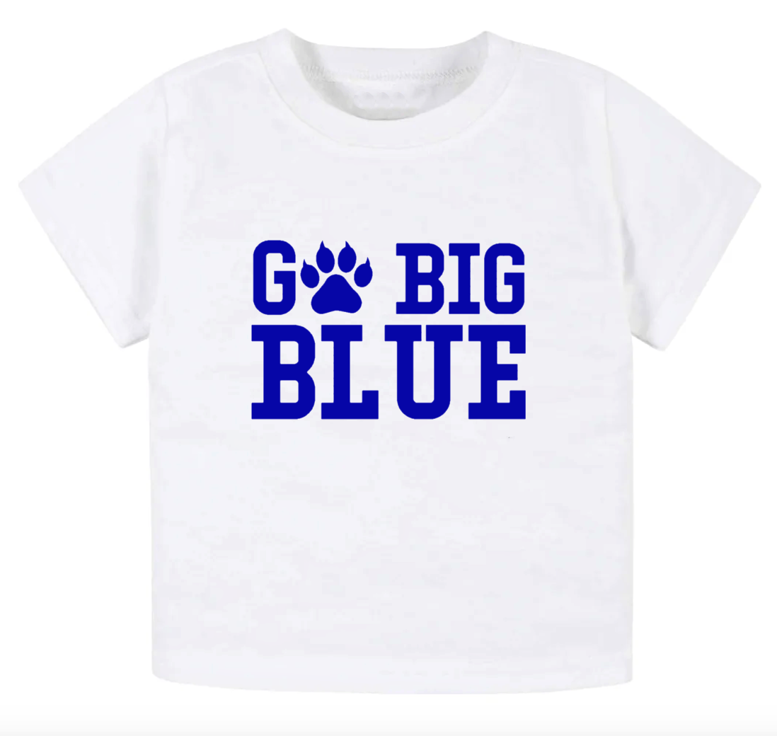 Go Big Blue- Children's shirt and infant bodysuit - Summit and Nest