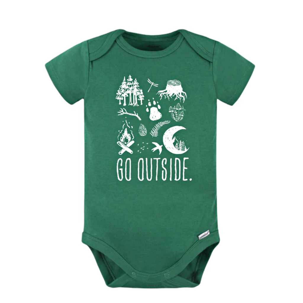 Go outside.- Children's short sleeve tee and infant bodysuit - Summit and Nest