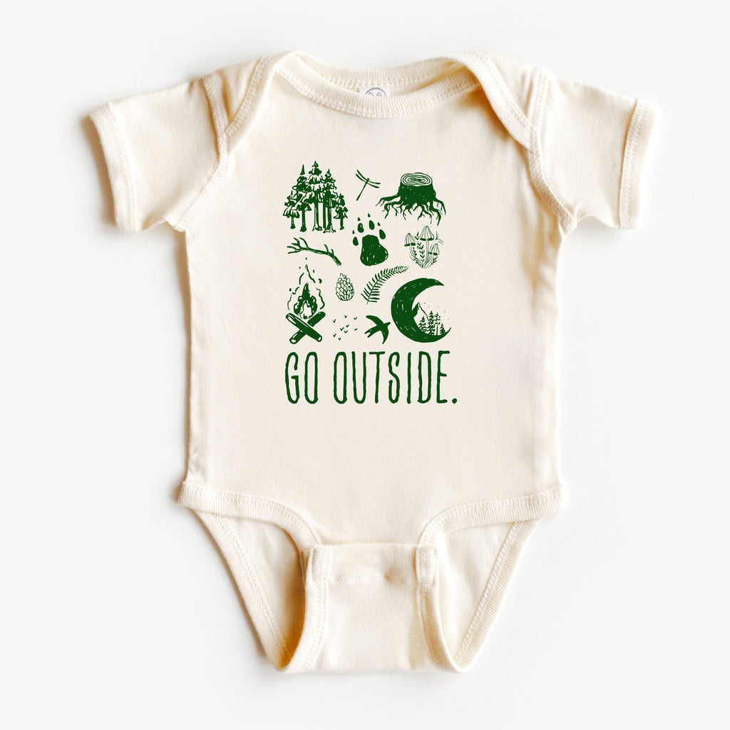 Go outside.- Children's short sleeve tee and infant bodysuit - Summit and Nest
