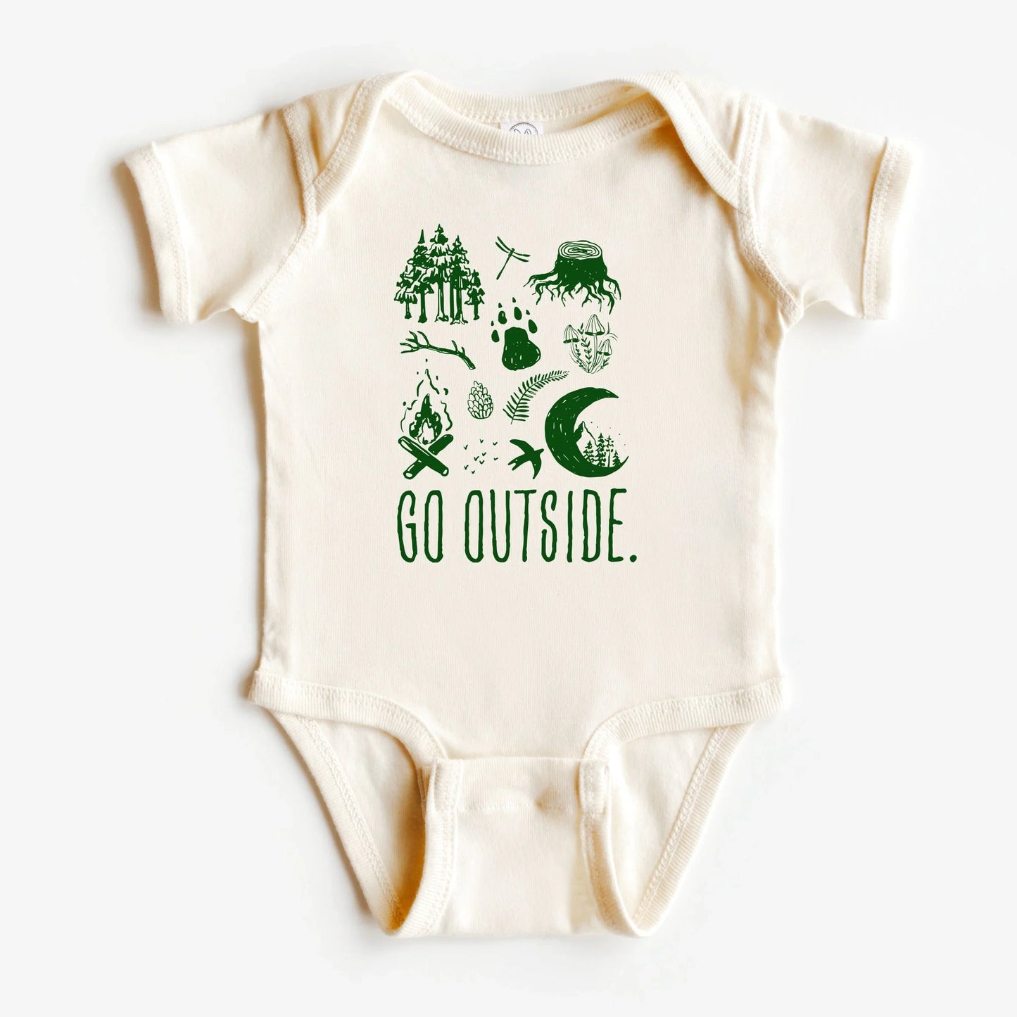Go outside.- Children's short sleeve tee and infant bodysuit - Summit and Nest