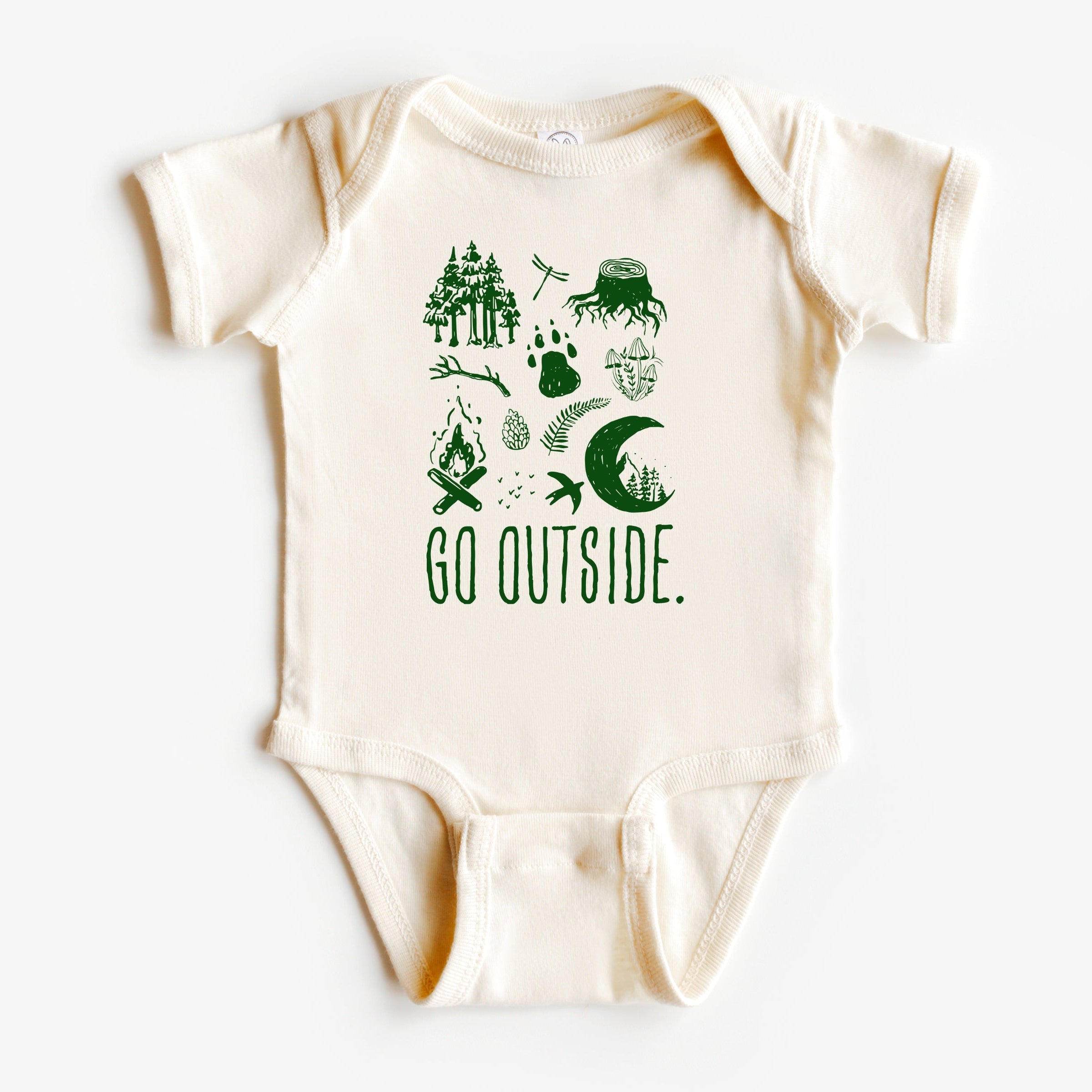 Go outside.- Children's short sleeve tee and infant bodysuit - Summit and Nest