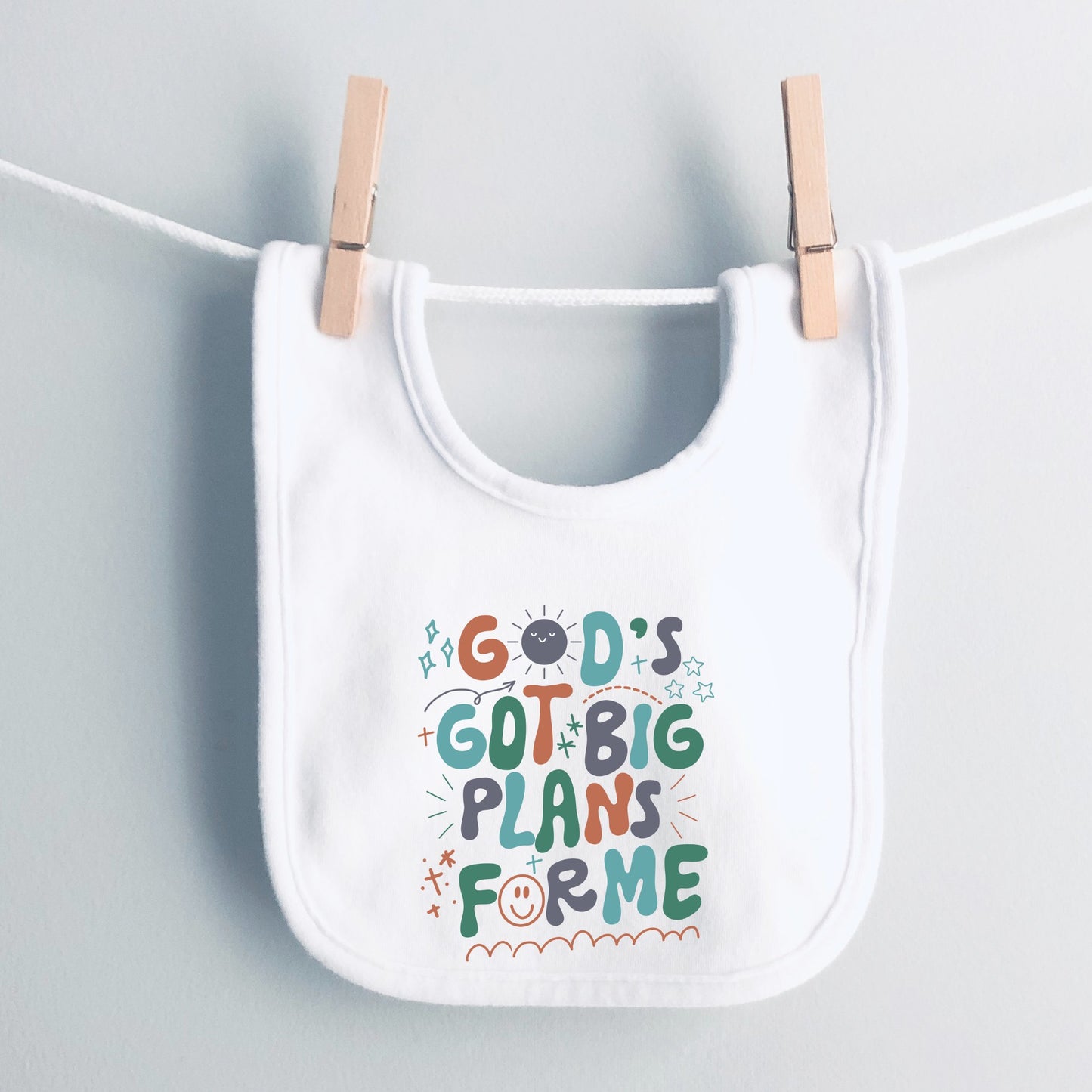 God's Got Big Plans for Me- Cotton infant bib