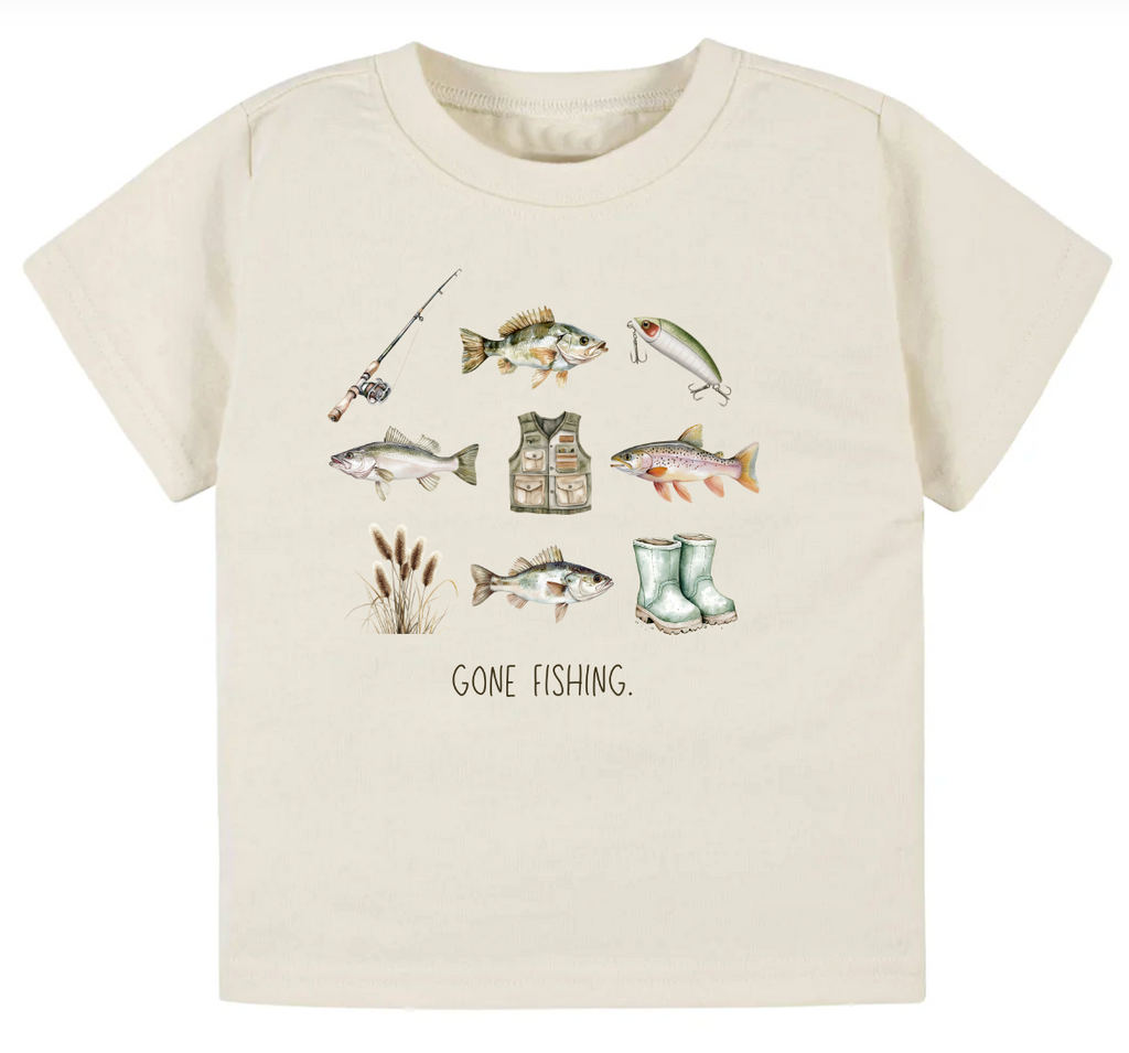 Gone fishing- Short sleeve tee and infant bodysuit - Summit and Nest