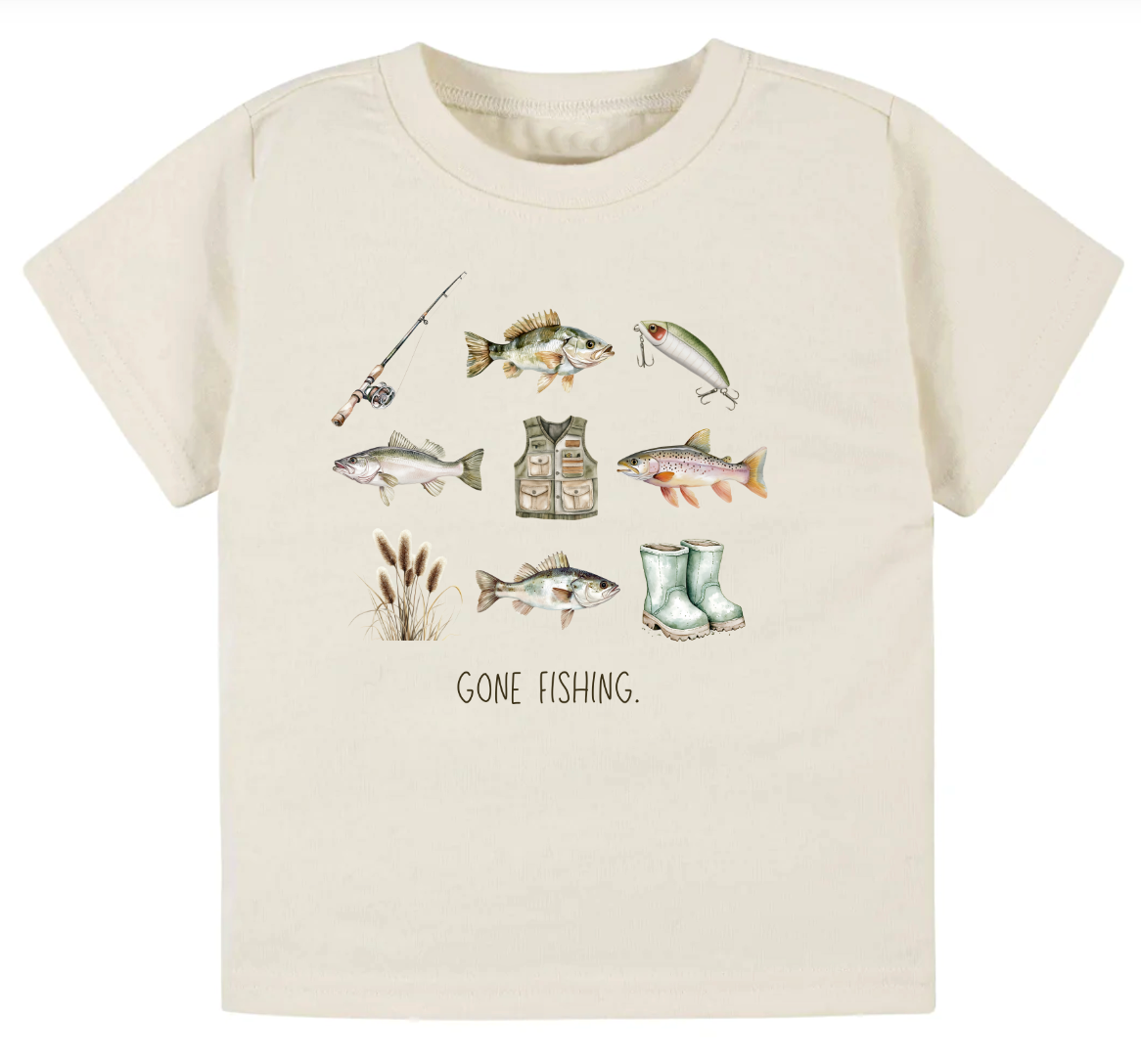 Gone fishing- Short sleeve tee and infant bodysuit - Summit and Nest