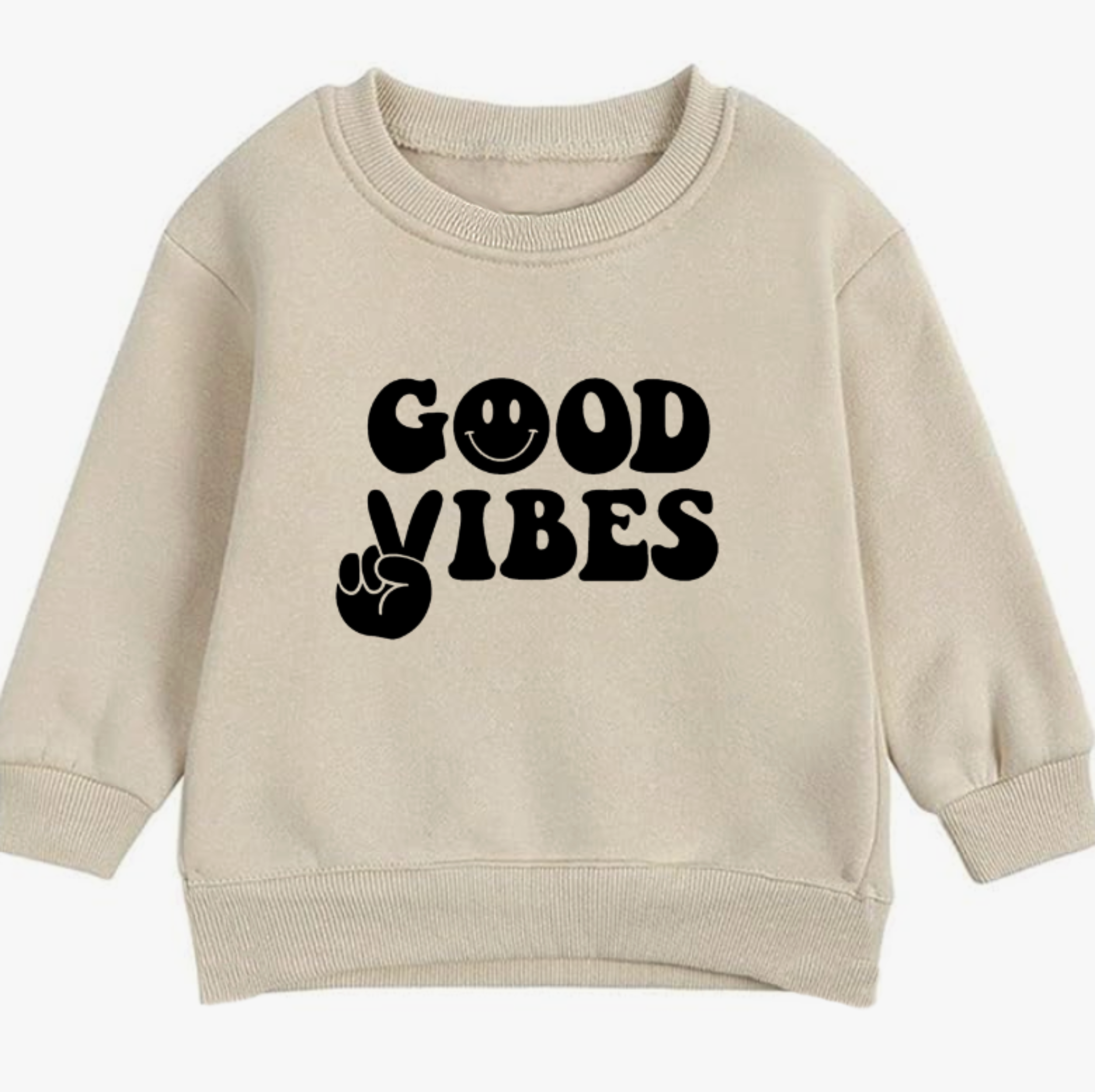Good vibes- Organic cotton infant and toddler sweatshirt - Summit and Nest