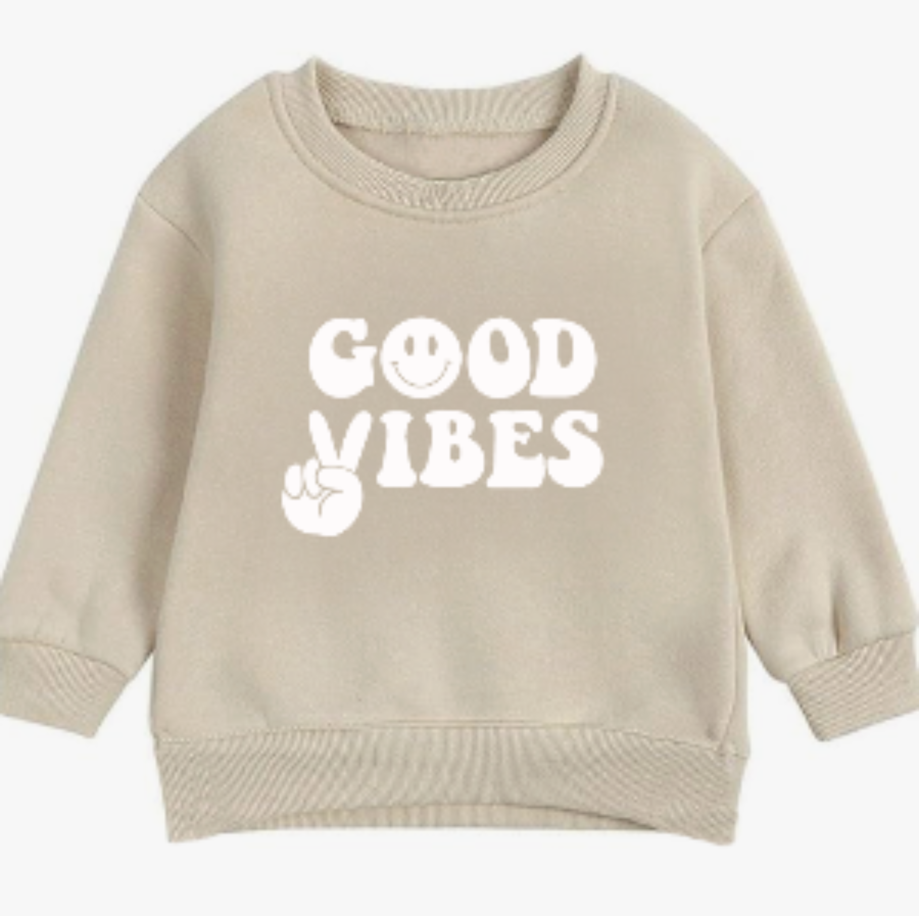 Good vibes- Organic cotton infant and toddler sweatshirt - Summit and Nest