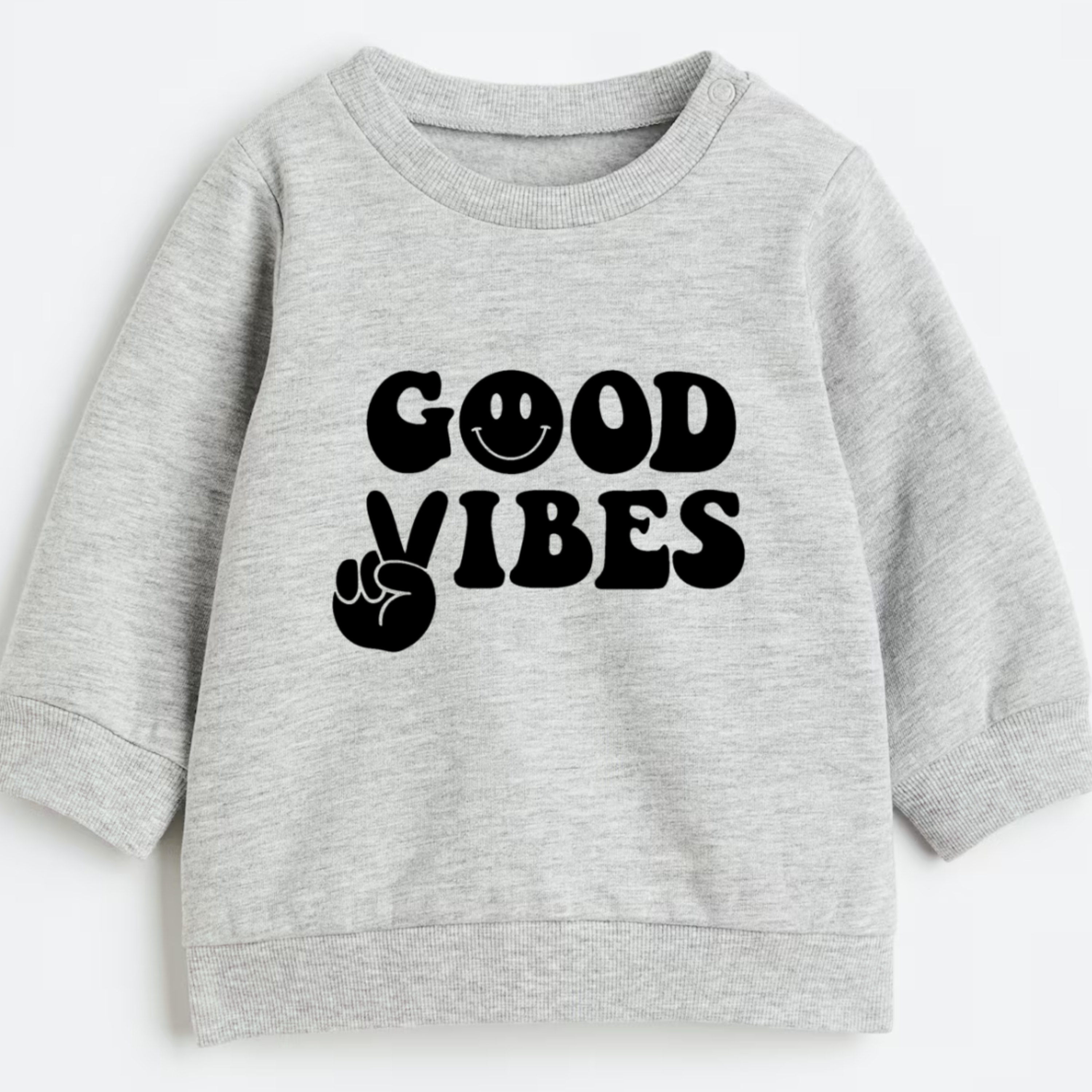 Good vibes- Organic cotton infant and toddler sweatshirt - Summit and Nest