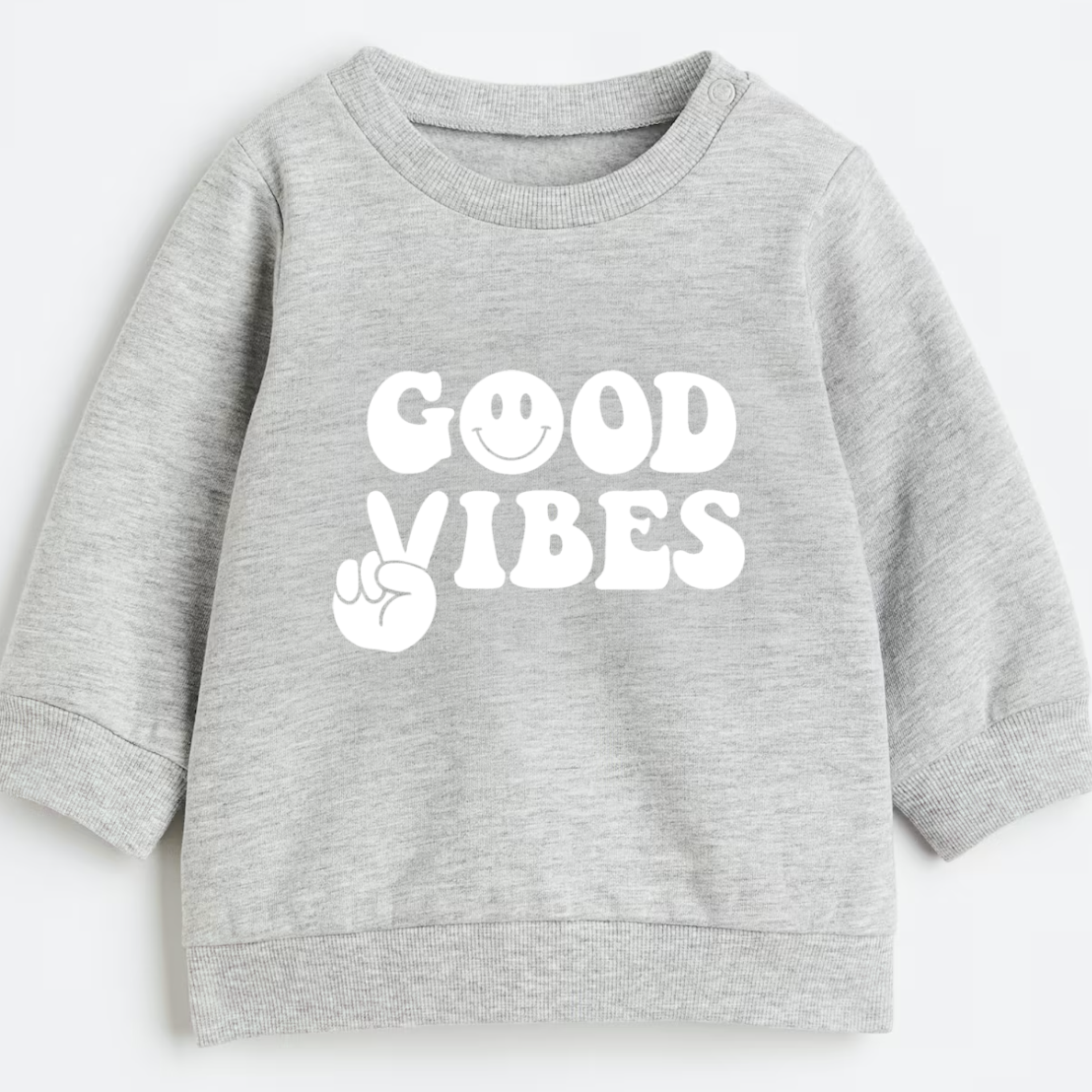 Good vibes- Organic cotton infant and toddler sweatshirt - Summit and Nest