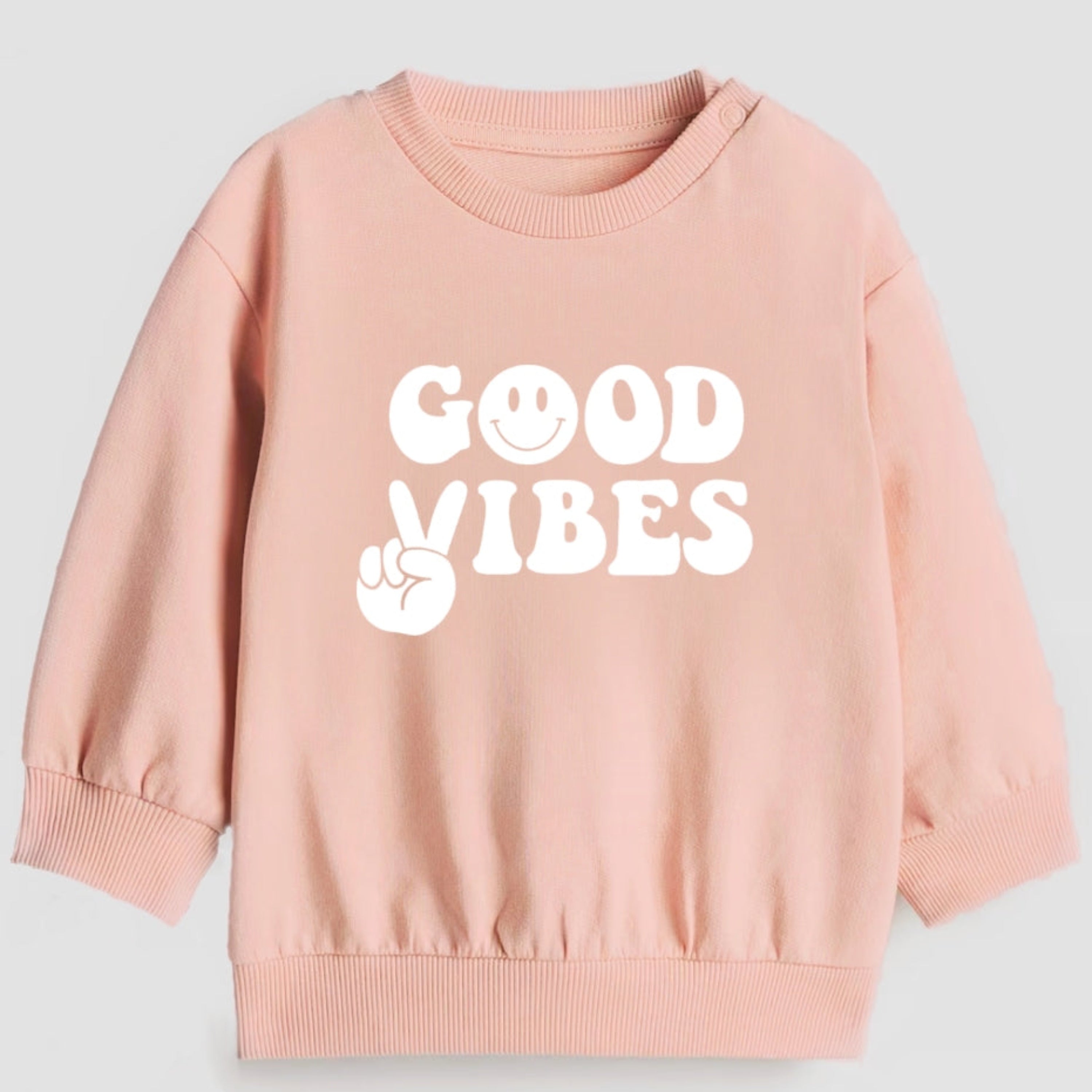 Good vibes- Organic cotton infant and toddler sweatshirt - Summit and Nest