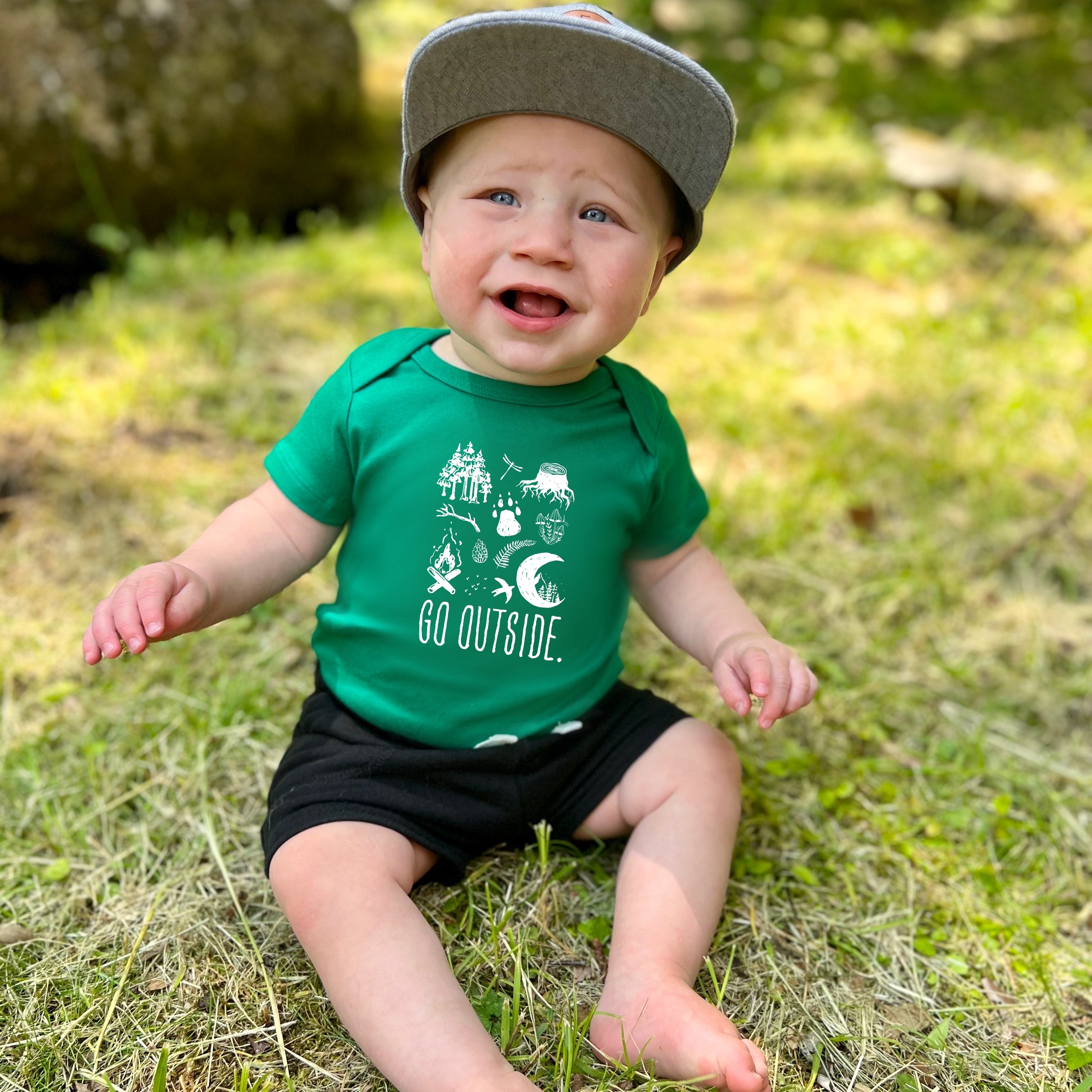 Go outside.- Children's short sleeve tee and infant bodysuit - Summit and Nest