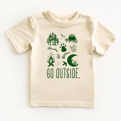 Go outside.- Children's short sleeve tee and infant bodysuit - Summit and Nest