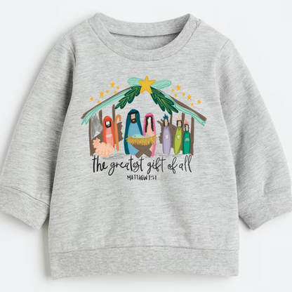 Greatest gift of all- Organic cotton infant and toddler sweatshirt - Summit and Nest