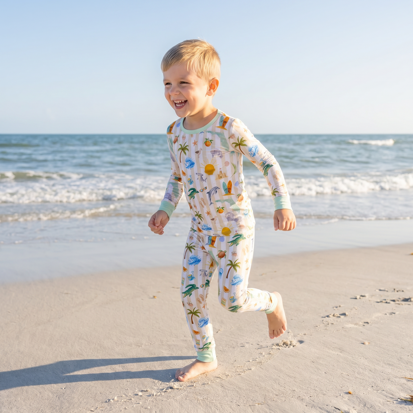 Sunshine State- Florida- Bamboo two piece pajama set- Toddler and big kid