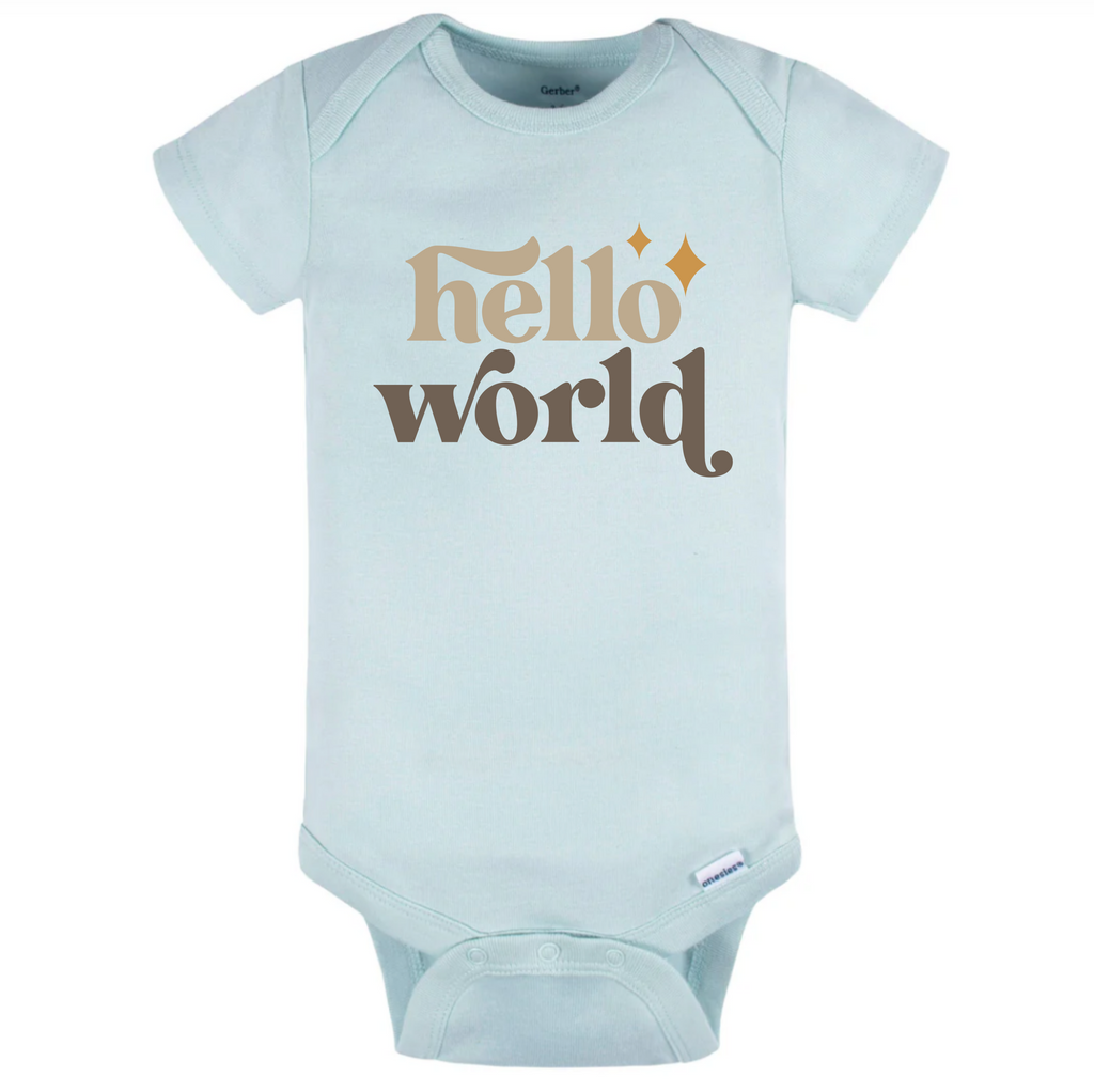 Hello world- Infant bodysuit - Summit and Nest