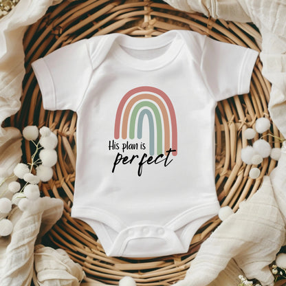 His plan is perfect- Short sleeve tee and infant bodysuit - Summit and Nest