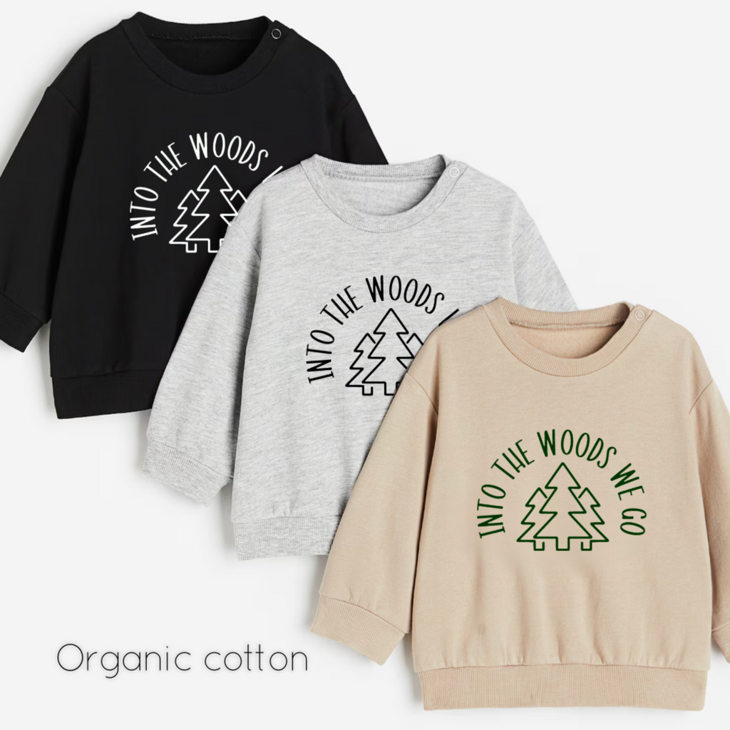 Into the woods we go- Organic cotton infant and toddler sweatshirt - Summit and Nest