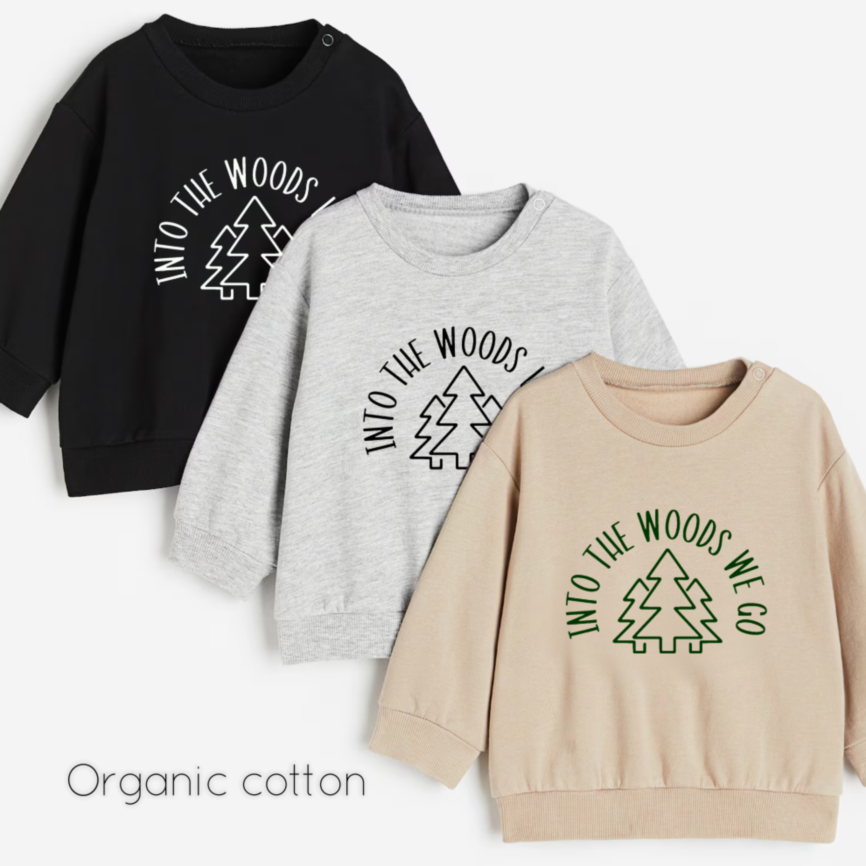 Into the woods we go- Organic cotton infant and toddler sweatshirt - Summit and Nest