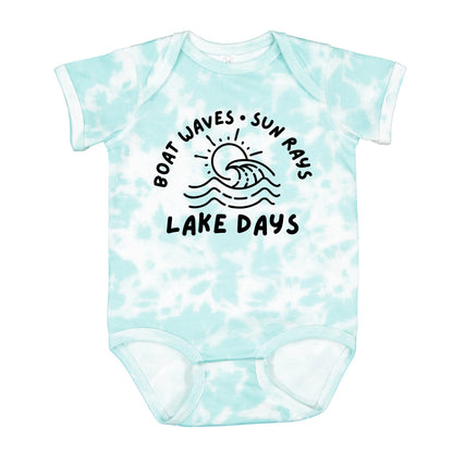 Boat waves, sun rays, lake days- Short sleeve tee and infant bodysuit - Summit and Nest