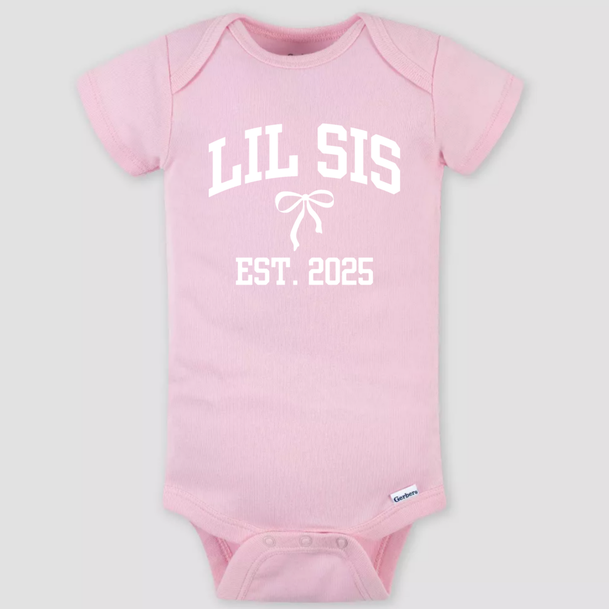 Big and Lil Sis- Customized- Girl's tee and infant bodysuit - Summit and Nest
