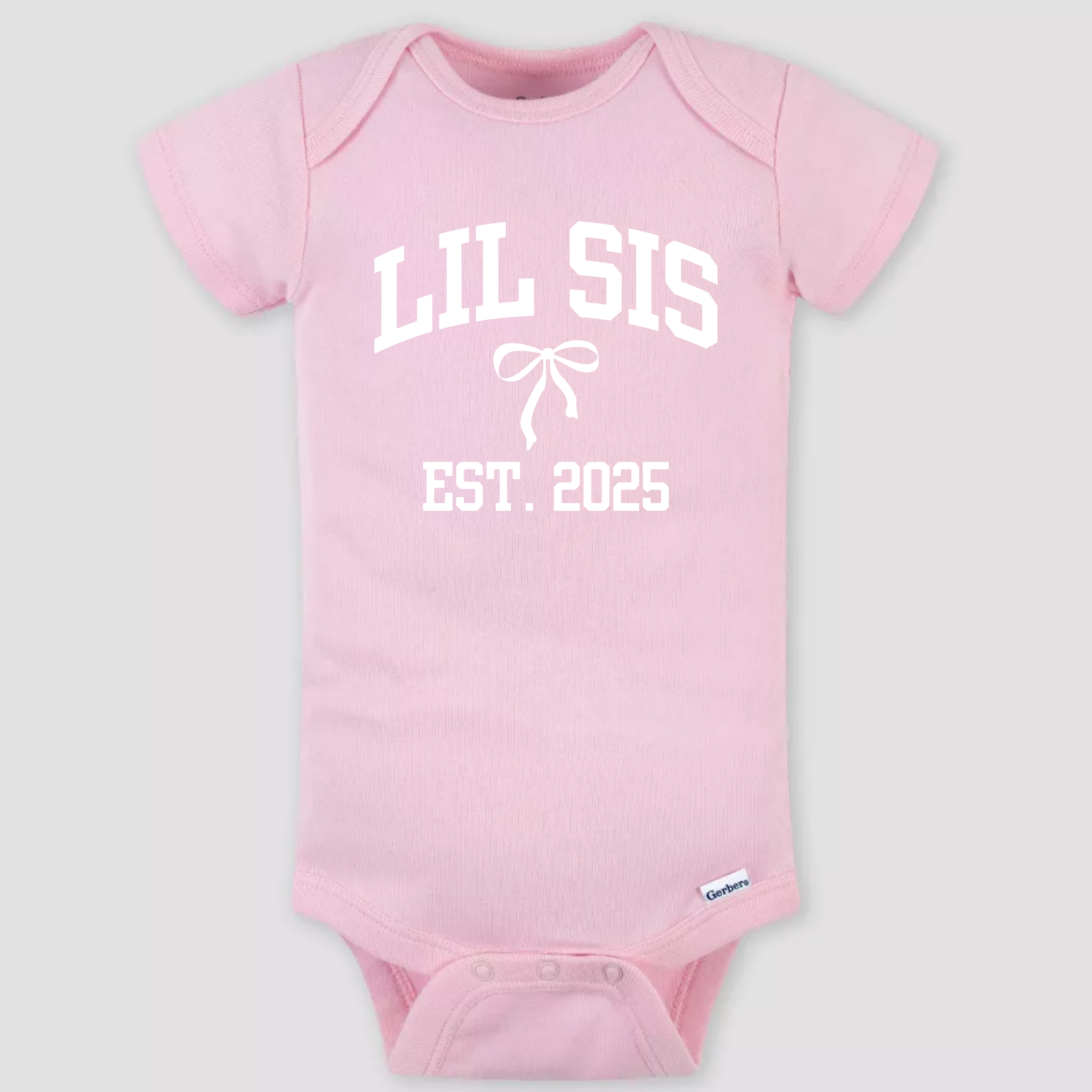 Big and Lil Sis- Customized- Girl's tee and infant bodysuit - Summit and Nest