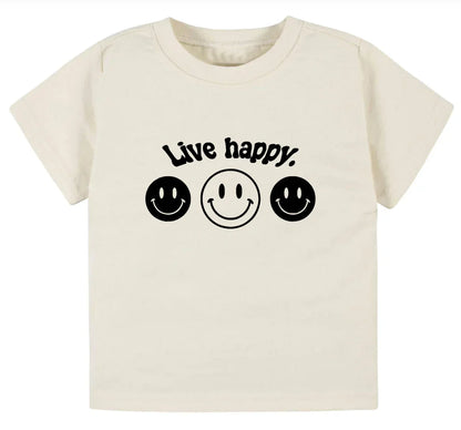 Live happy.- Children's shirt and infant bodysuit - Summit and Nest