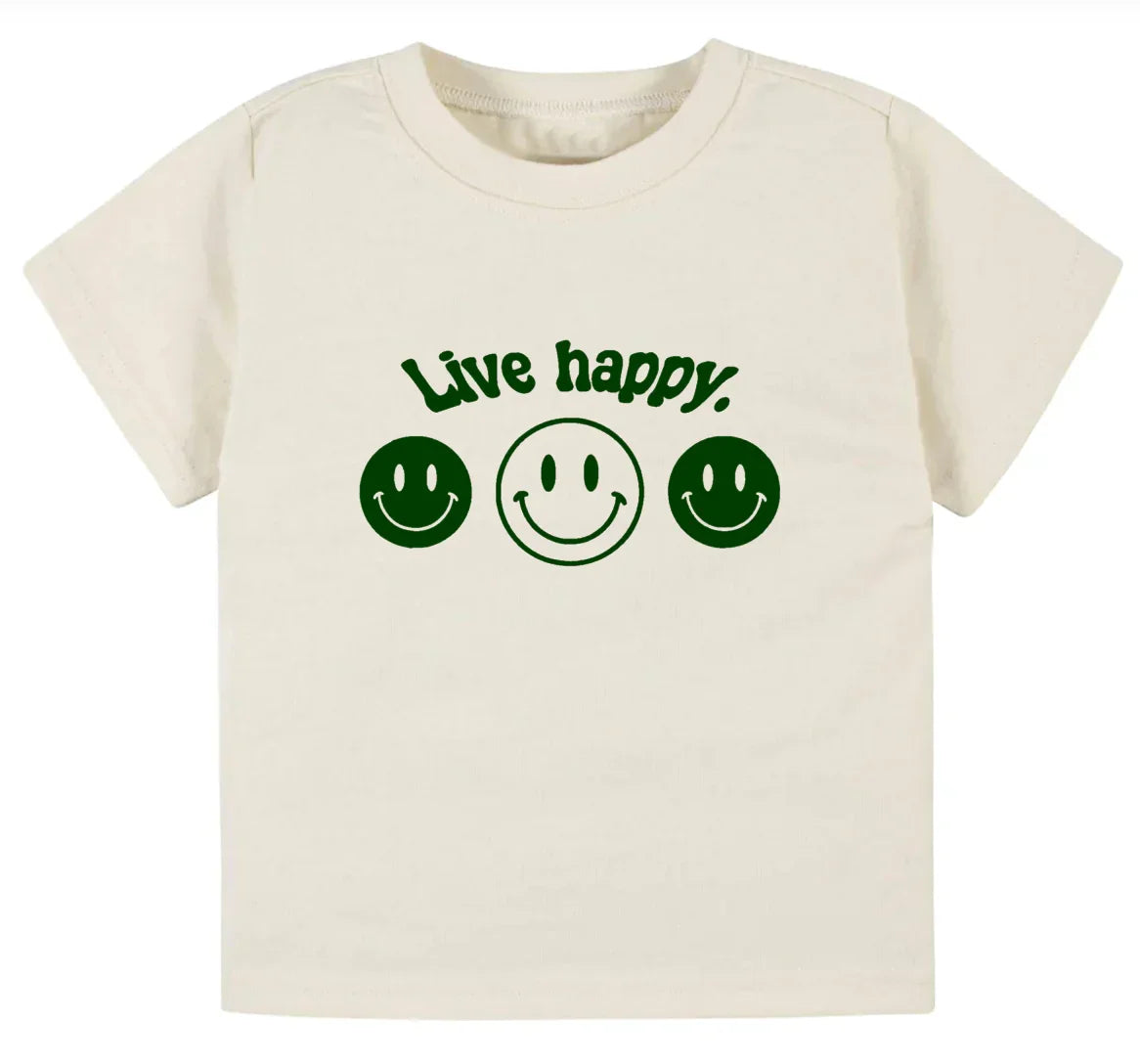 Live happy.- Children's shirt and infant bodysuit - Summit and Nest