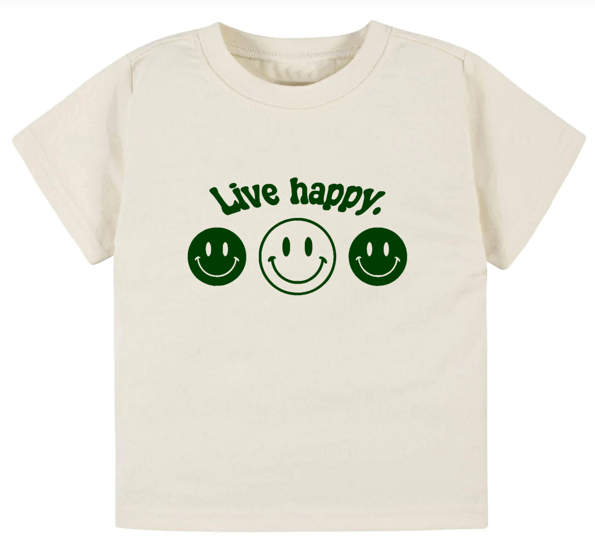 Live happy.- Children's shirt and infant bodysuit - Summit and Nest