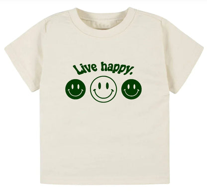 Live happy.- Children's shirt and infant bodysuit - Summit and Nest
